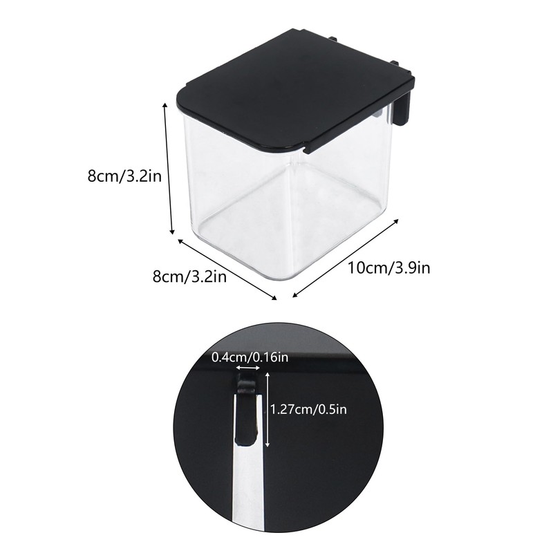 4 Pcs Pegboard Accessories with Lid, 3.9 x 3.2 x