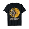 Sunflower Skeleton Radiology Technician Radiologist T-Shirt