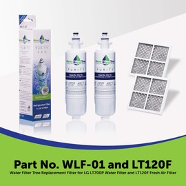 Water Filter Tree Filter Purity Pro WLF-01, Compatible Replacement Water Filter for LT700P, ADQ36006101 and Top Refrigerator Brands, 300 Gallon Capacity, 0.5 Micron Rating, (Twin Pack)