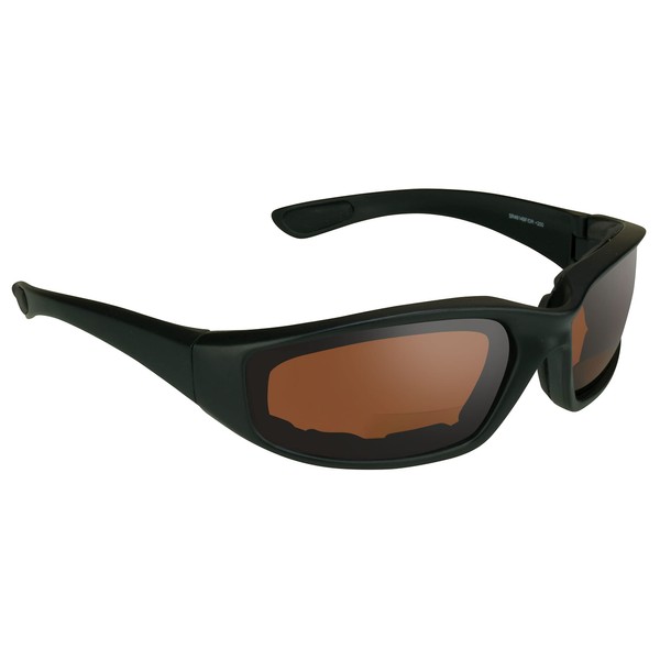Bikershades Motorcycle Safety Bifocal Sunglasses Reader +2.00 Foam Padded Z87