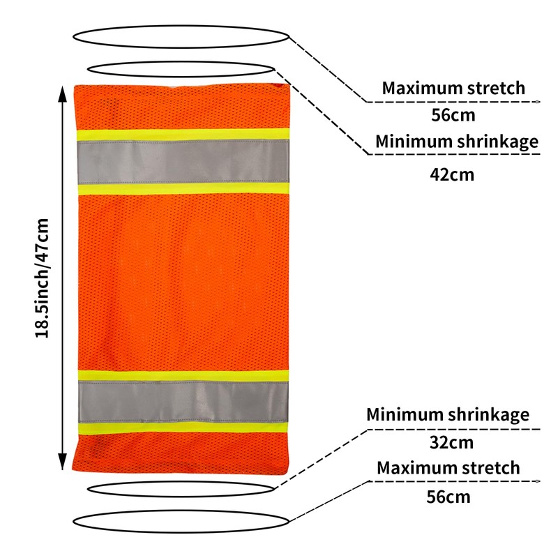 YUNCHONGuk Reflective Two Tone Mesh Leg Gaiters, Adjustable Leg Gaiters,