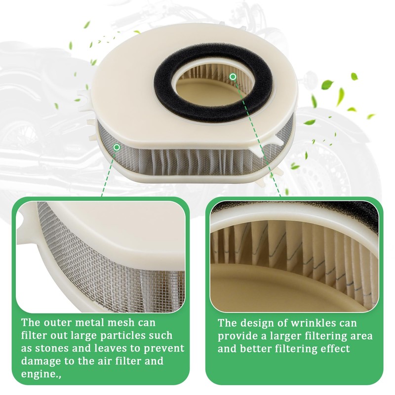 5EL-14451-00 HFA4913 Air Filter Replacement for Yamaha V-STAR 1100 XVS1100