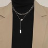 Cimenexe Bohemian Layered Square Choker Necklace Tiny Bar Y Drop