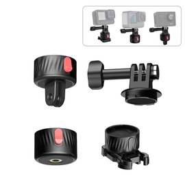 Magnetic Suction Adapter Tripod Adapter Quick Release Base Mount Action Screws Free with Quick Plug Magnetic Base+ Magnetic Base+1/4 Magnetic Base Compatible with GoPro11/10/9/8/7 Insta 360