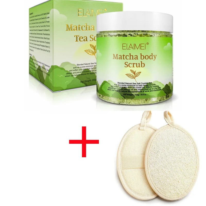 Matcha Turmeric Body Scrub for Exfoliating – Himalayan Salt Polish