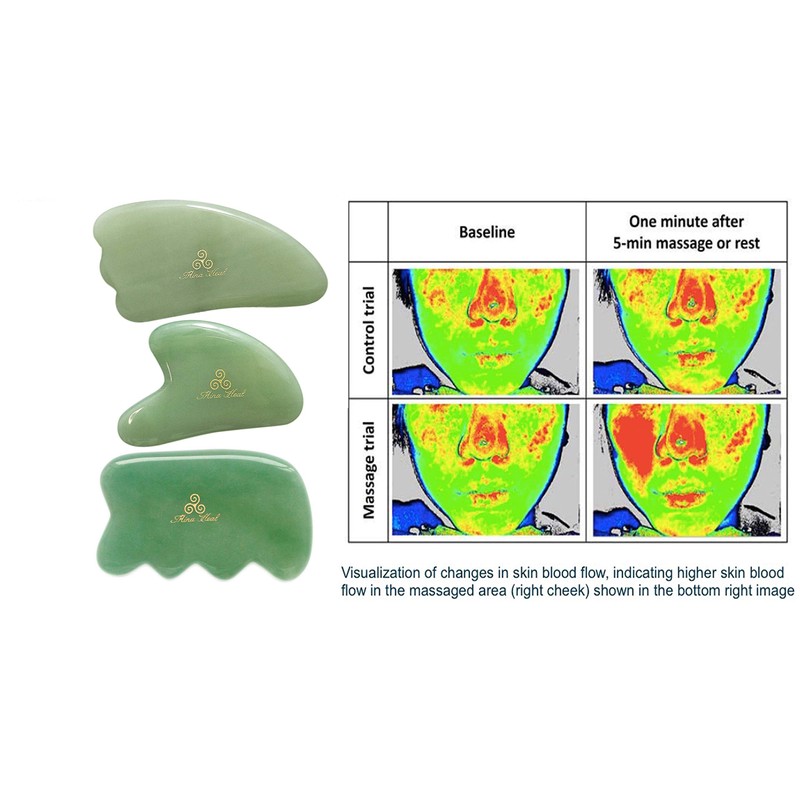 Casa Plate, Natural Stone Gua Sha Stiffness, Face Massager, Scatter