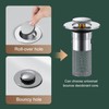 Stainless Steel Sink Strainer with Basket, Sink Plug Strainer, Sink