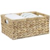 Wicker Baskets, Rattan Woven Baskets, Water Hyacinth Baskets for Organizing,
