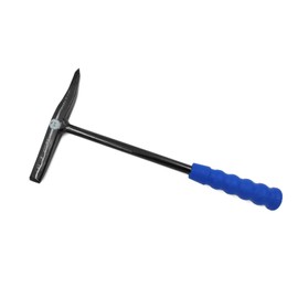 Slag Hammer Made of Forged Steel 470 g Heavy Black Painted with Blue Handle