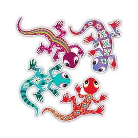 GT Graphics Cute Lizards Set of 4 - Vinyl Sticker Waterproof Decal