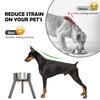 SHAINFUN Grey Elevated Dog Bowls Stand for Large Medium Breeds,