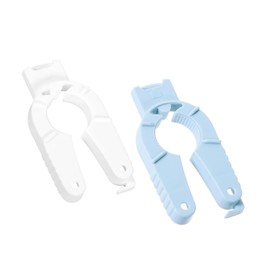 2 Pcs Blue & White Lightweight Water Bottle Opener, Multifunctional Plastic Bottle Cap Opener Ergonomic Openers for Weak Hands, Children, Seniors Elderly, Arthritis Sufferers