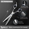 MAOCG Dog Grooming Scissors Set with Safety Round Tip, Titanium
