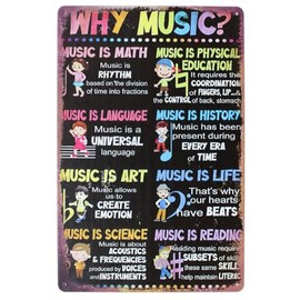 Music is Life Metal Tin Sign Wall Home Decor Art Plaque Retro Vintage (Why)