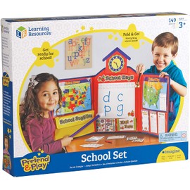 Learning Resources Pretend & Play School Set, 149 Pieces, Ages 3+ [Standard Packaging]