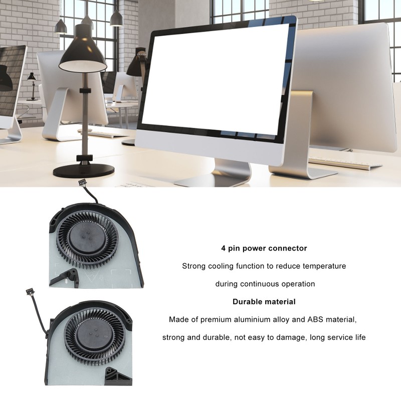 Replacement Cooling Fan 4 Pin Laptop Cooling Fan for DELL