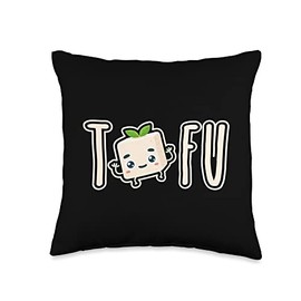 TOFU, Funny graphic Vegetarian Vegan Throw Pillow