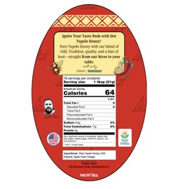 Smiley Honey Hot Tupelo Honey Raw and Unfiltered (8 oz)