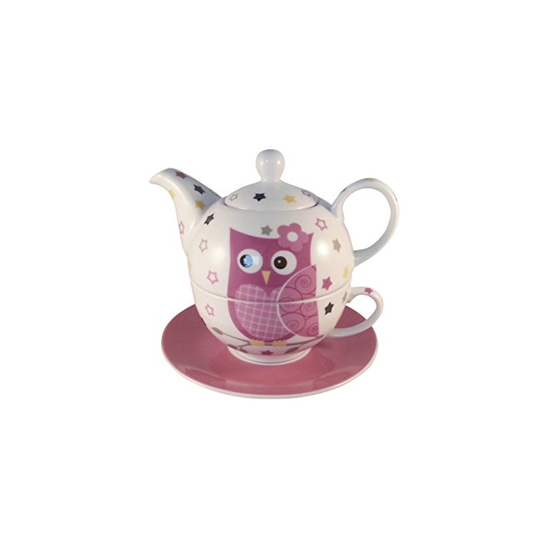 Tea for one Set 3-teilig Porzellan Teekanne mit Tasse und