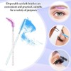 Samcos Disposable Eyelash Brushes 50pcs Eyebrow Brushes Screw Brushes for