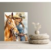 Twisted R Design 11x14 Girl and Horse Canvas Print Wall