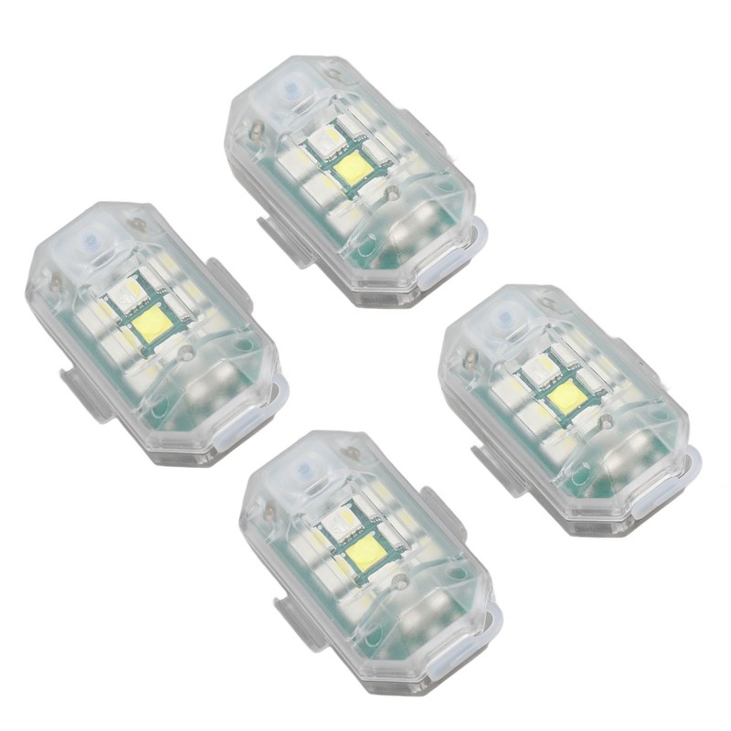 4Pcs LED Strobe Light High Brightness Waterproof Portable Wireless Flashing