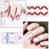 WOKOTO 12 Sheets French Nail Art Stickers for Nails Full