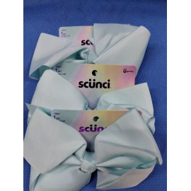 Scunci Jumbo Hair Salon Bow Clip, Mint 3-3 pack
