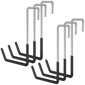 TTYSHIP® Pack of 6 heavy duty hooks, garage hooks, 19 cm, S hooks, heavy duty large, hooks for hanging garage for bicycle, garden tools, ladder