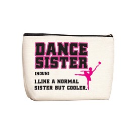 Wenboco Big Sister Gift Dance Gifts Dance Recital Gifts for Little Girls Gift for Sister Ballet Dancer Gift Dancing Gift for Dance Lover Dance Team Dance Stuff Makeup Bag Dance Competition Essentials
