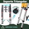 Bowoshen 5m Escalera Telescópica De Acero Inoxidable Soporta 180 Kg