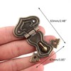 Dophee 5Pcs 63x47mm Retro Antique Bronze Heart Hasp Lock Latch