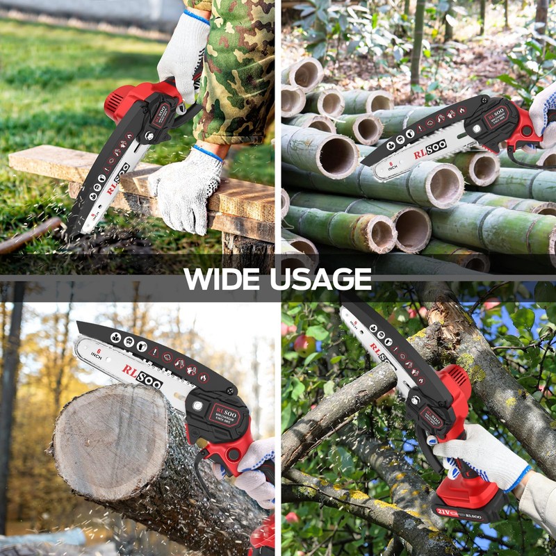 Mini Chainsaw, 6 Inch Mini Chainsaw Cordless, 2024 Upgraded Portable