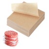 sourcing map 500 Pcs Unbleached Parchment Paper Baking Sheets Squares,