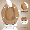 Elongated Toilet Seat Molded Wood Toilet Seat with Quietly Close