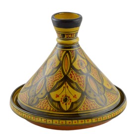 Moroccan Handmade Serving Tagine Exquisite Ceramic With Vivid colors Traditional 12 inches Across X Large