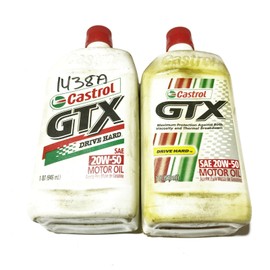 Castrol GTX 1 Qt. 20W-50 Motor Oil [Lot of 2] NOS