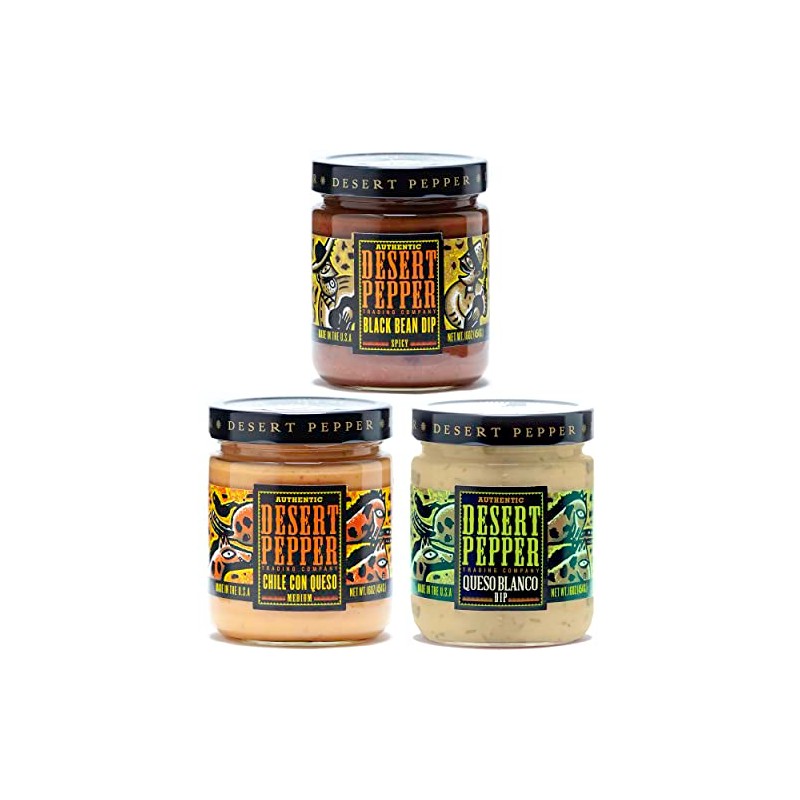 Dessert Pepper 3 Pack Variety (Queso Blanco/Chile Con Queso/Black Bean)