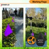 20Pack Purple Marking Flags, JIZHGRAD 13x4x5 Inch Marker Flags Use