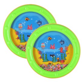 EASTROCK Ocean Drum,Sea Sound Drum Percussion Instrument,Wave Drum Ocean Surf Effect,10 Inch Fish Graphic Sea Drum（2 PCS）