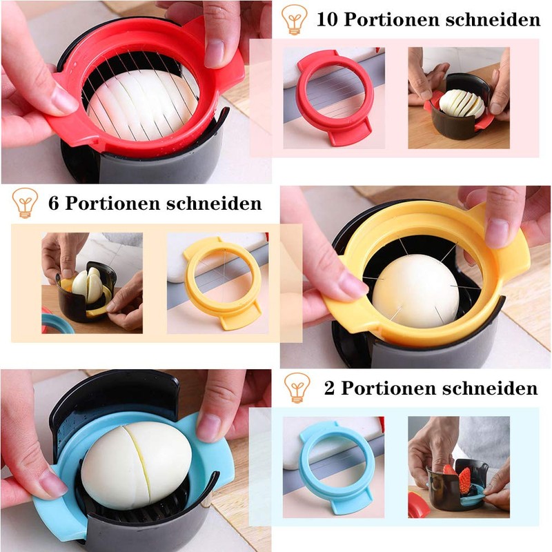 Egg Slicer, 3 in 1 Stainless Steel Egg Divider, Suitable