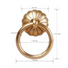 6 Pcs Ring Drawer Pulls,Antique Style Pure Brass Hangin Ring