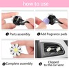 8 Pieces Daisy Car Accessories,Daisy Flower Air Vent Clips,Cute Car
