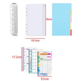 Armastuse A6 Loose Leaf Paper Set, 6 Holes Blank Lined Refill Paper, A6 Lined Refill Paper for Refillable A6 Bullet Notebook, Diary