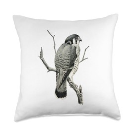 Peregrine Falcon Shirt Peregrine Falcon Bird Ornithology Throw Pillow