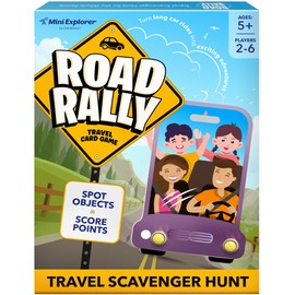 Mini Explorer Road Rally Travel Scavenger Hunt Card Game for Kids - Roads Trip Car Games & Activities Must Haves Essentials - Eye Hide & Seek Found Spy Summer Camping Toys Ages 5 6 7 8 9 10 11 12