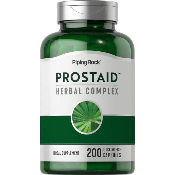 Prostate Supplement for Men | ProstAid Herbal Complex | 200 Capsules | Non-GMO, Gluten Free | by Piping Rock