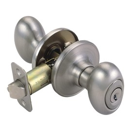 Design House 750505 Egg Keyed Entry Door Knob Satin Nickel