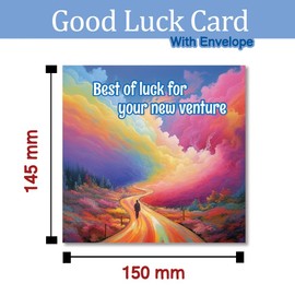 Papa Prints Good Luck Cards for Students (145 x 150 mm) Exam Good Luck Card for Him or Her New Job Cards Leaving, New Home Card with Envelope