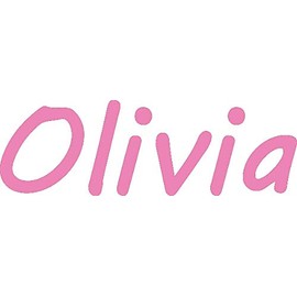 hBARSCI Olivia Vinyl Decal - 5 Inches - for Cars, Trucks, Windows, Laptops, Tablets - Outdoor-Grade 2.5mil Thick Vinyl - Soft Pink